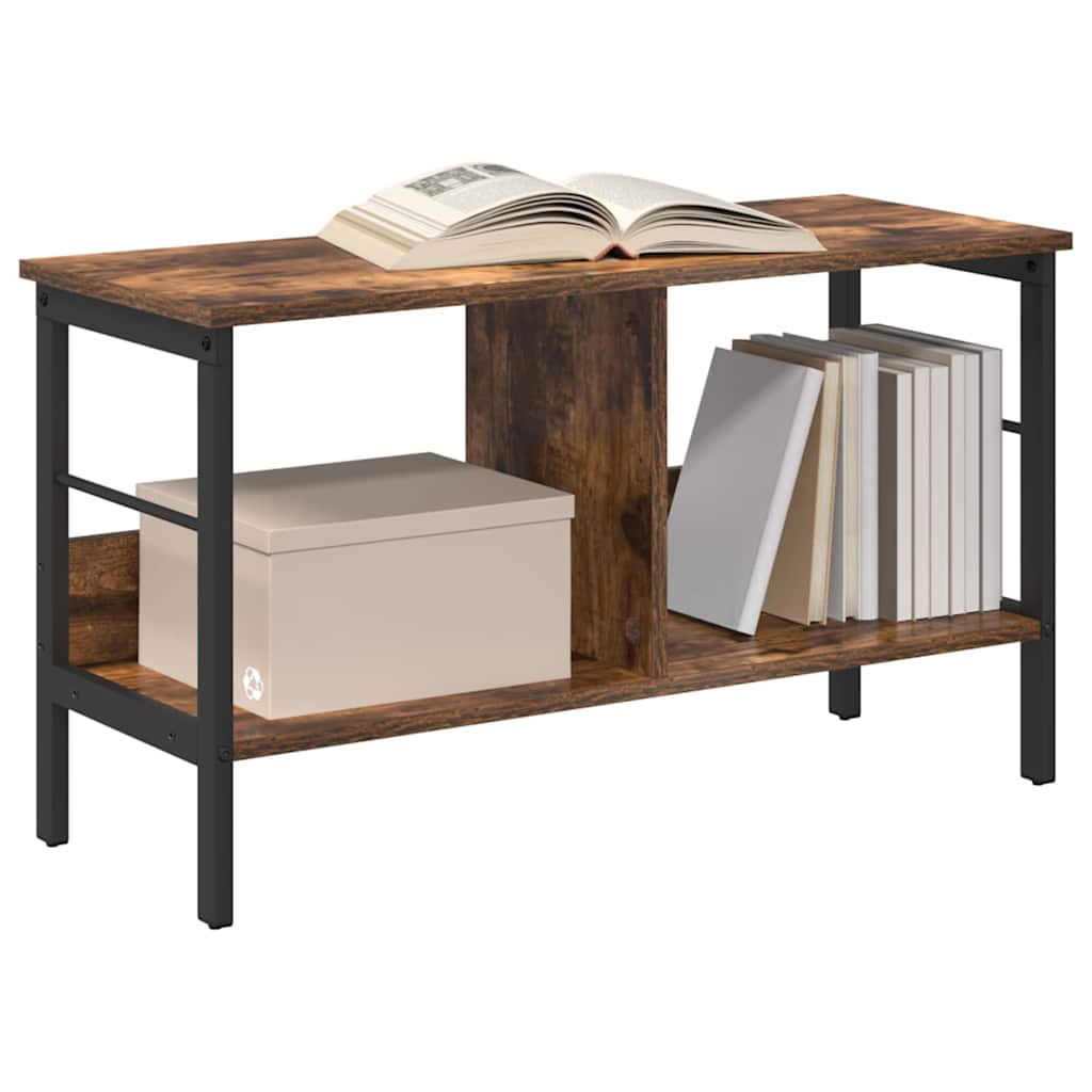 Bogreol Røget eg 82 x 32 x 47 cm Konstrueret træ billede