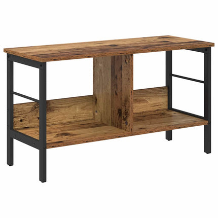 Bogreol 2 niveauer 82 x 32 x 47 cm Konstrueret træ Gammelt træ