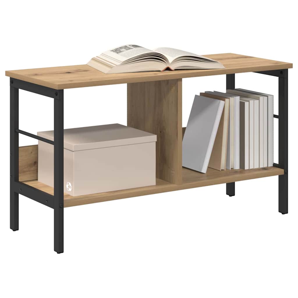 Bogreol Artisan Egetræ 82 x 32 x 47 cm Konstrueret træ billede