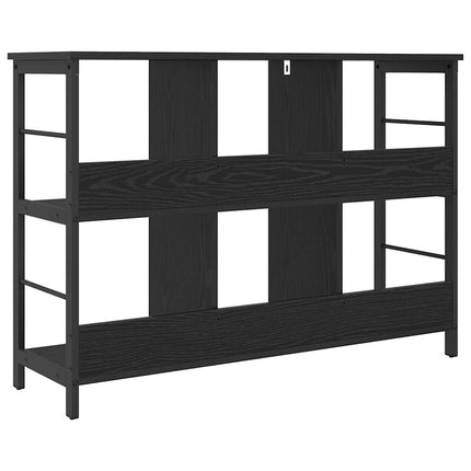 Bogreol 6 niveauer 102 x 32 x 72,5 cm Konstrueret træ Sort eg