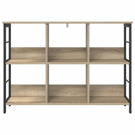 Bogreol 6 niveauer 102 x 32 x 72,5 cm Konstrueret træ Sonoma eg