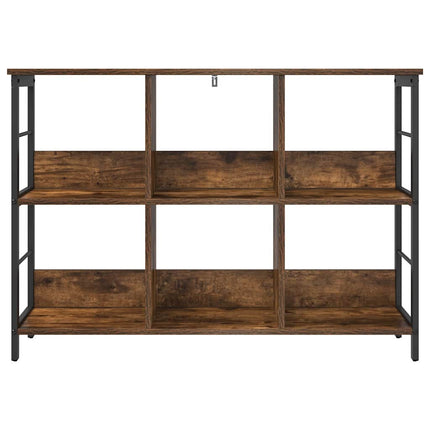 Bogreol 6 niveauer 102 x 32 x 72,5 cm Konstrueret træ Røget eg