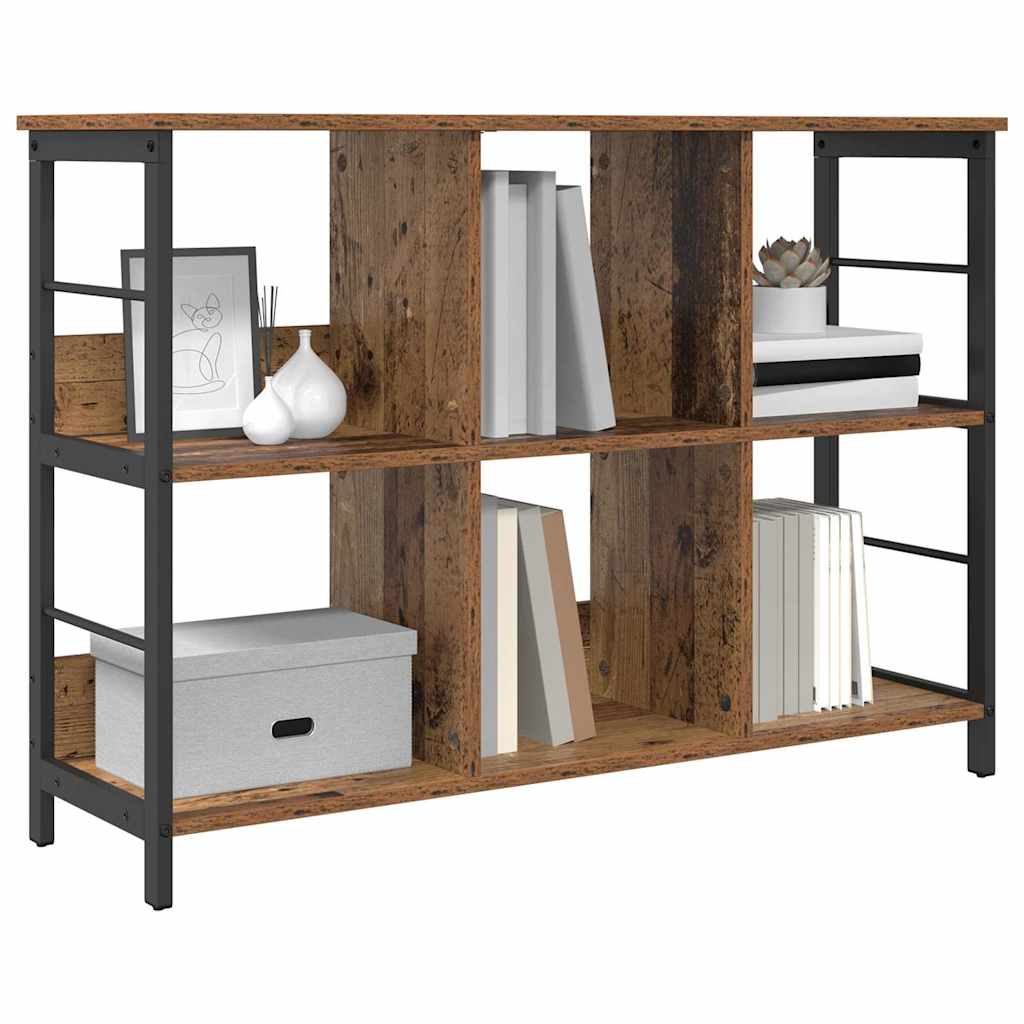 Bogreol Gammelt træ 102 x 32 x 72,5 cm Konstrueret træ billede