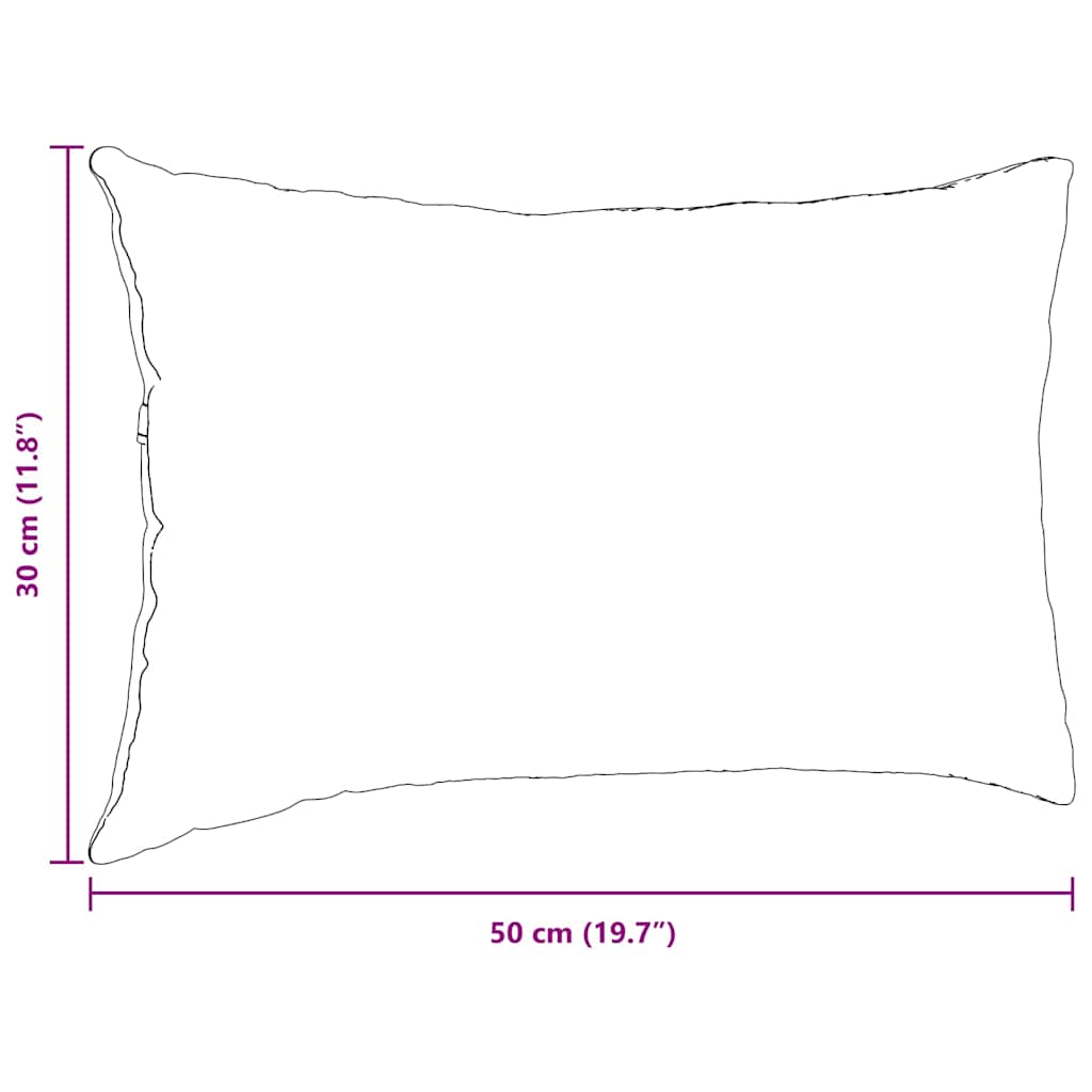 Sofapuder 2 pcs Sort 50 x 30 cm Velourstof