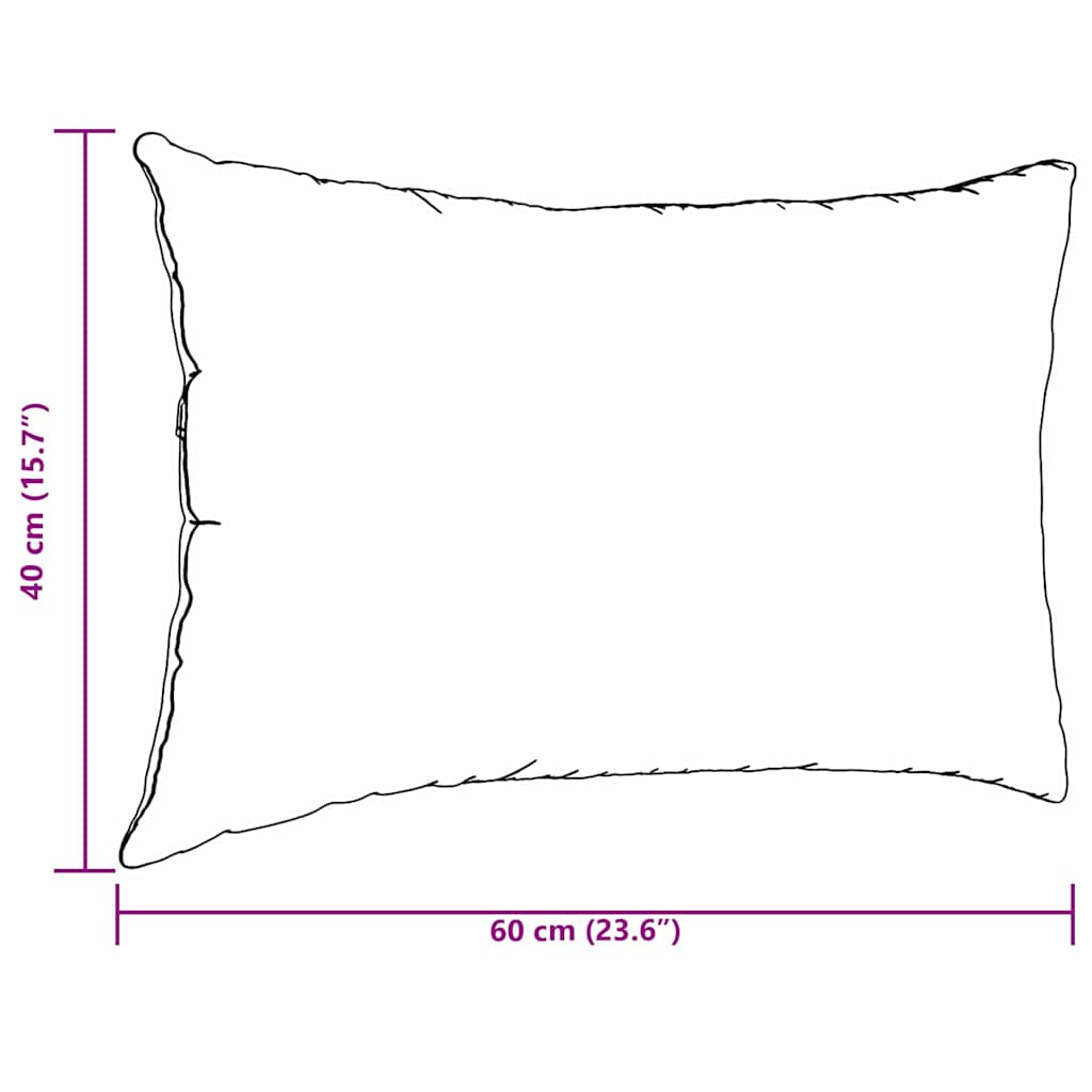 Sofapuder 2 pcs Brun 60 x 40 cm Velourstof