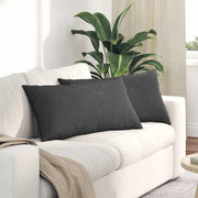 Sofapuder 2 pcs Mørkegrå 80 x 40 cm Velourstof