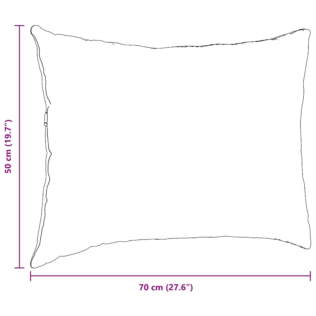 Sofapuder 2 pcs Lyserød 70 x 50 cm Velourstof