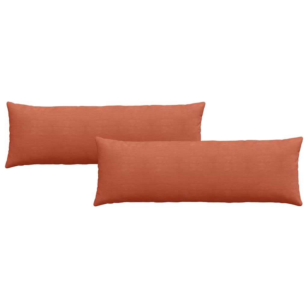 Sofapuder 2 pcs Rød orange 120 x 40 cm Velourstof