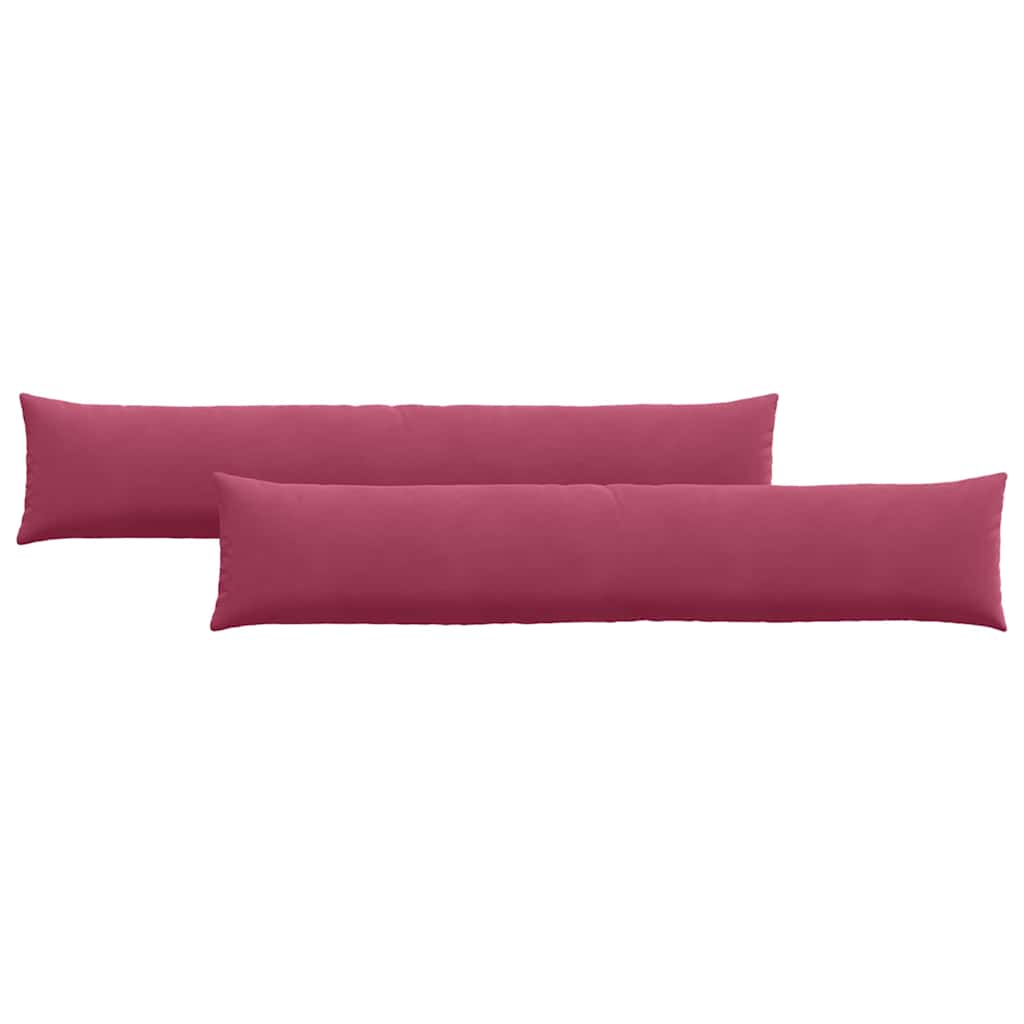 Sofapuder 2 pcs Vinrød 200 x 40 cm Velourstof