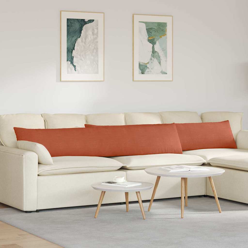 Sofapuder 2 pcs Rød orange 200 x 40 cm Velourstof