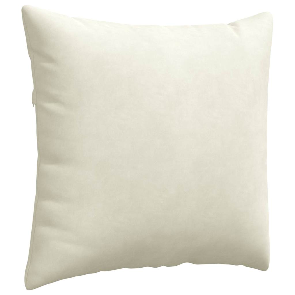 Sofapuder 2 pcs Creme 45 x 45 cm Velourstof