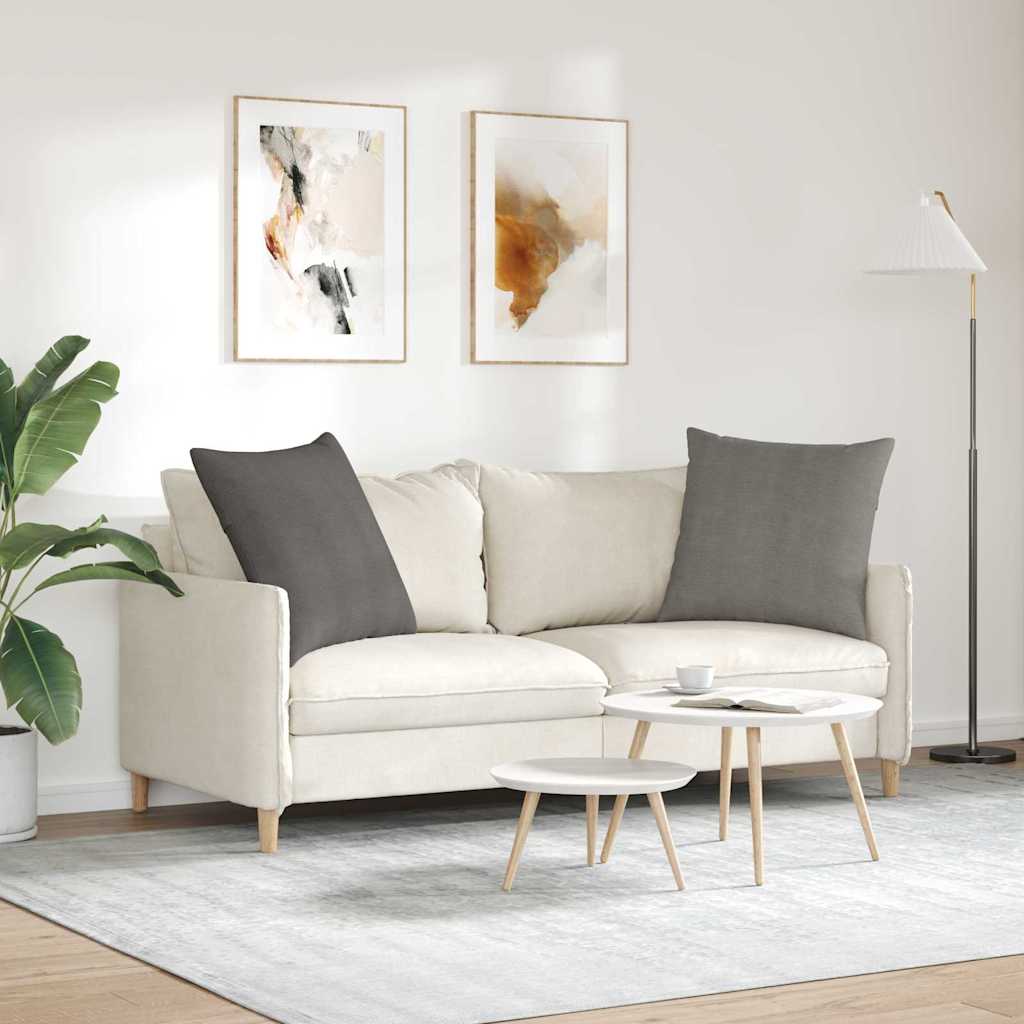 Sofapuder 2 pcs Lysegrå 60 x 60 cm Velourstof