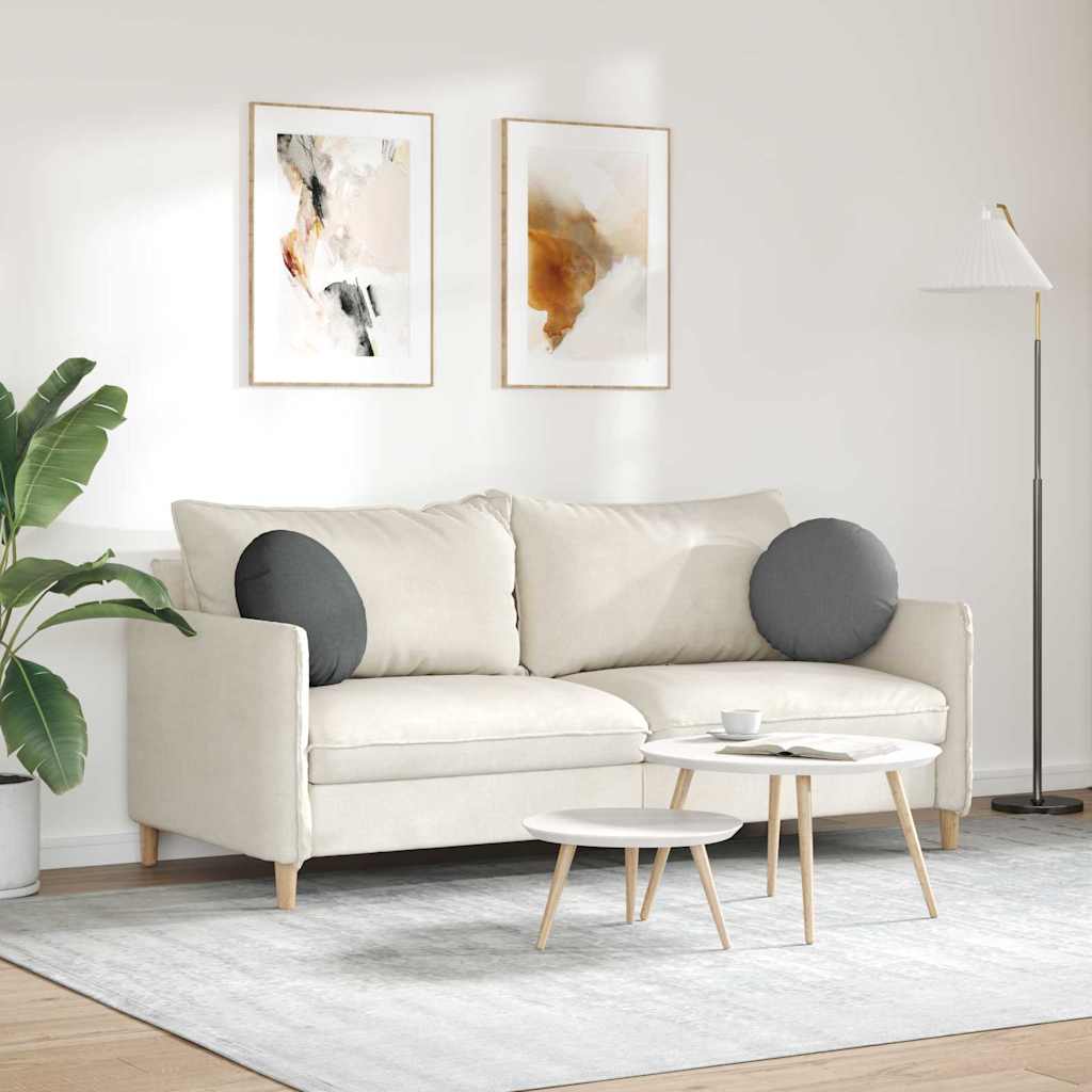 Sædepuder 2 pcs Mørkegrå Ø40 x 13 cm Stof