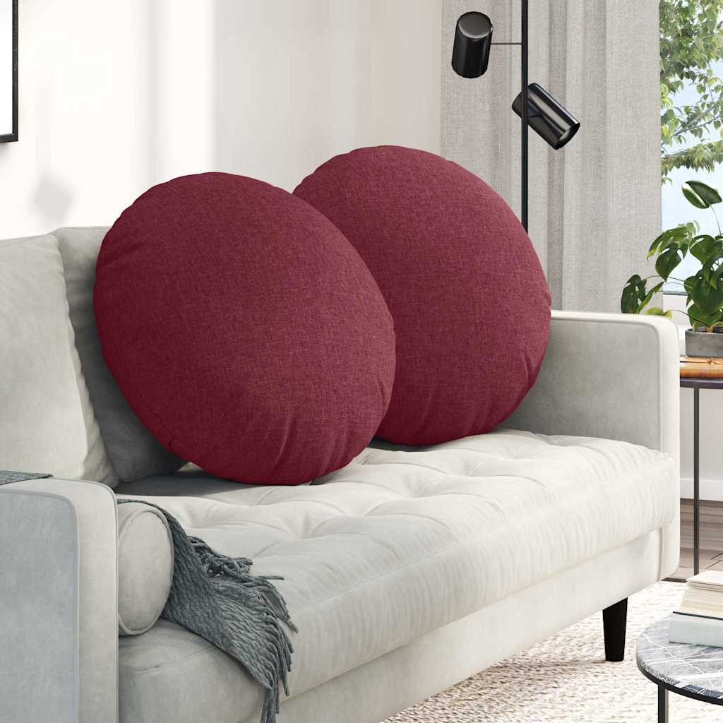 Sædepuder 2 pcs Vinrød Ø60 x 21 cm Stof