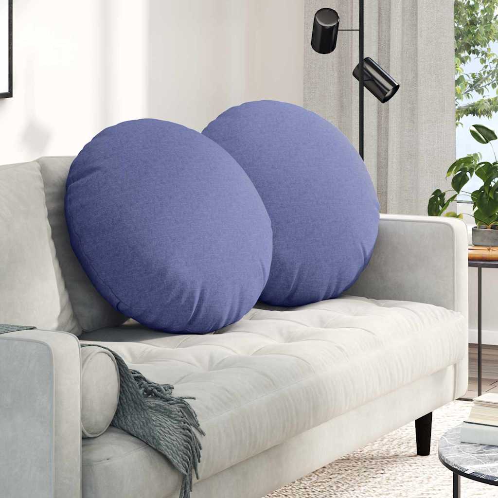 Sædepuder 2 pcs Jeans blå Ø60 x 21 cm Stof