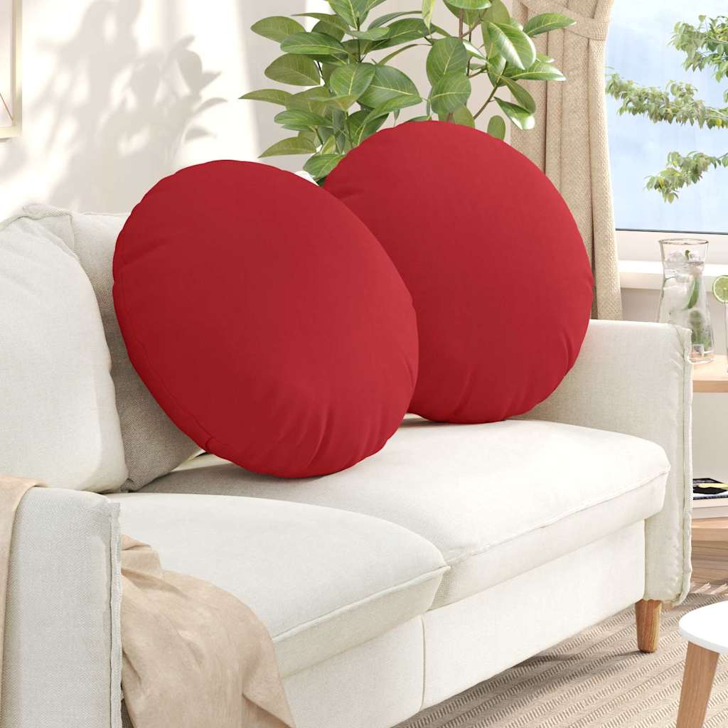 Sædepuder 2 pcs Rød Ø80 x 29 cm Stof