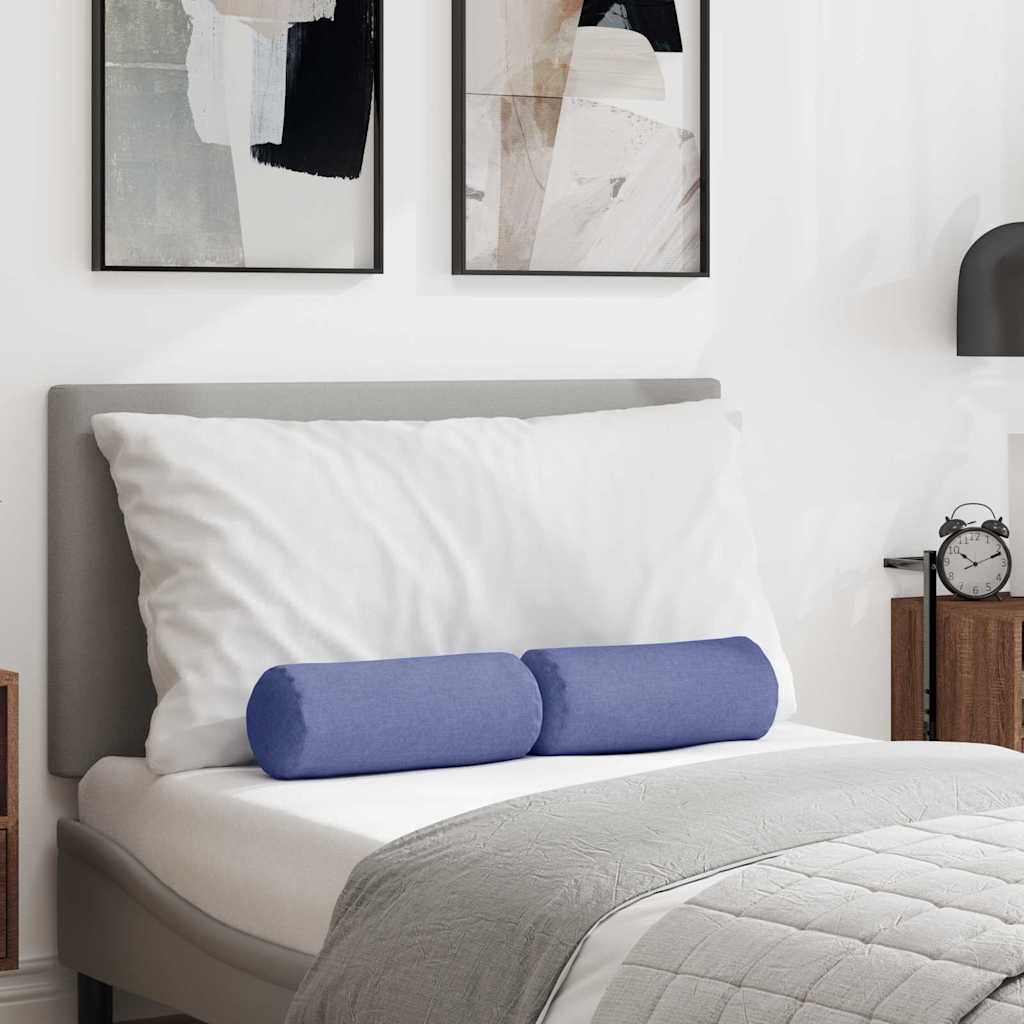 Bolsterpuder 2 pcs Jeans blå Ø 15 x 40 cm Stof