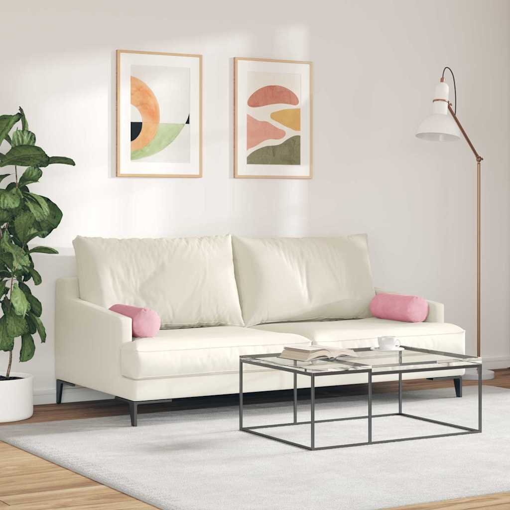 Bolsterpuder 2 pcs Lyserød Ø 15 x 40 cm Velourstof