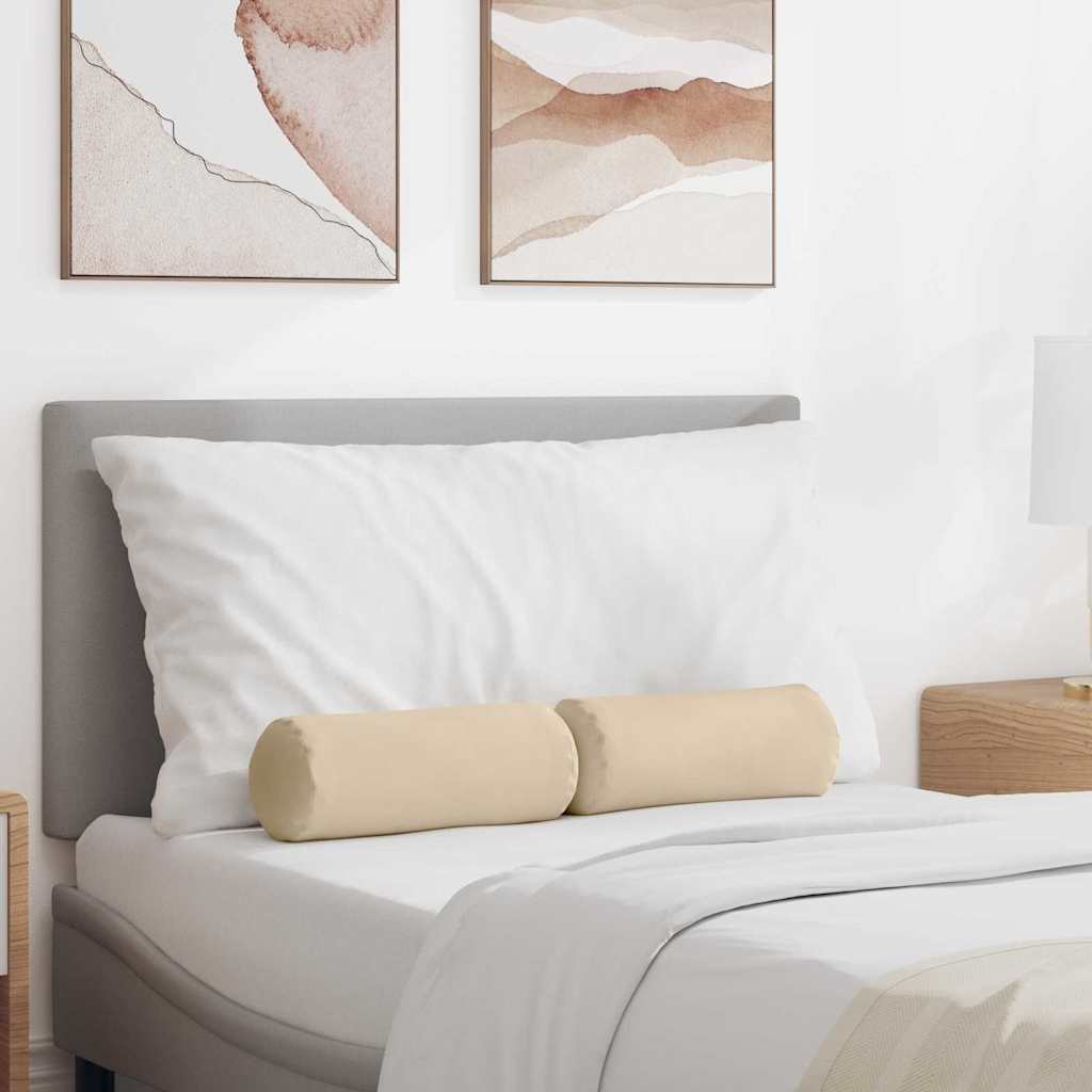 Bolsterpuder 2 pcs Creme Ø 15 x 40 cm Mikrofiberstof