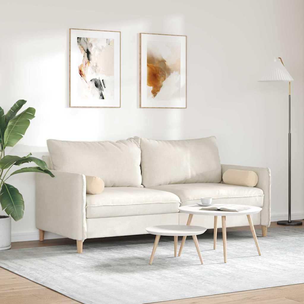 Bolsterpuder 2 pcs Creme Ø 15 x 40 cm Mikrofiberstof