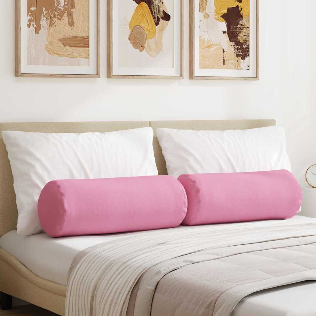 Bolsterpuder 2 pcs Lyserød Ø 25 x 70 cm Stof