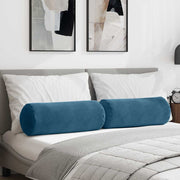Bolsterpuder 2 pcs Blå Ø 25 x 70 cm Velourstof