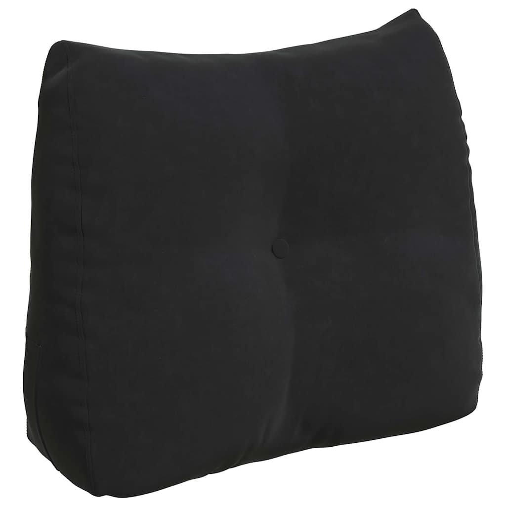 Rygpude Sort 60 x 24 x 50 cm Fløjl