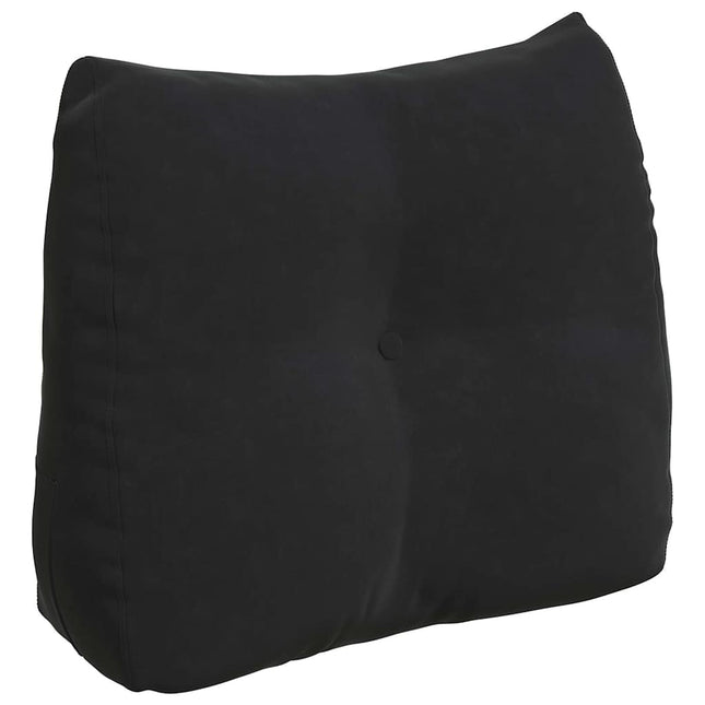 Rygpude Sort 60 x 24 x 50 cm Fløjl