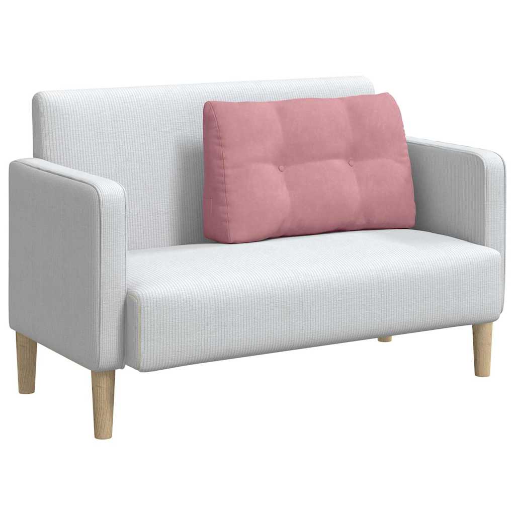 Rygpude Lyserød 80 x 24 x 50 cm Fløjl