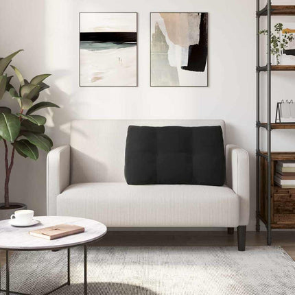 Rygpude Sort 80 x 24 x 50 cm Fløjl