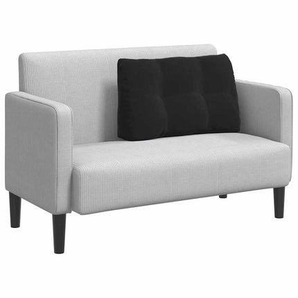 Rygpude Sort 80 x 24 x 50 cm Fløjl