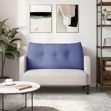 Rygpude Jeans blå 100 x 24 x 50 cm Stof