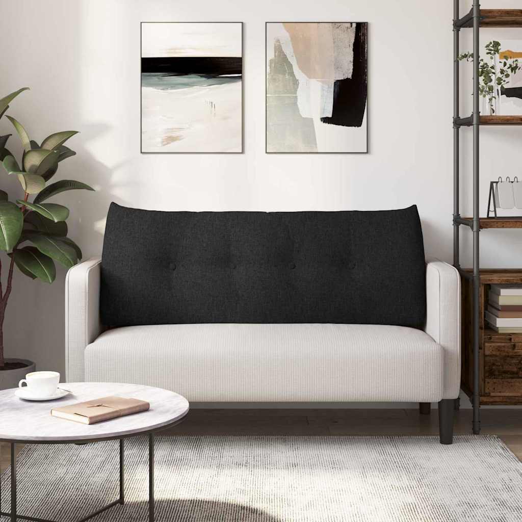 Rygpude Sort 120 x 24 x 50 cm Stof