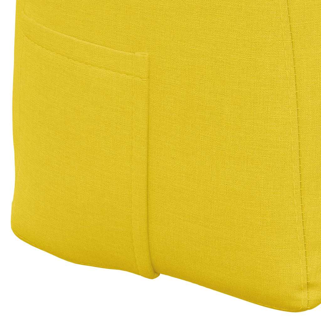 Rygpude Lys Gul 160 x 24 x 50 cm Stof