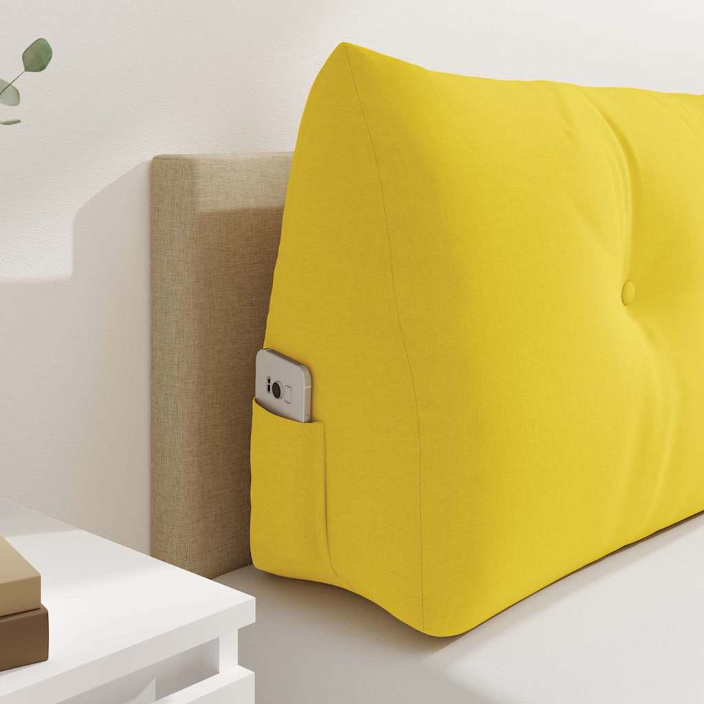 Rygpude Lys Gul 160 x 24 x 50 cm Stof
