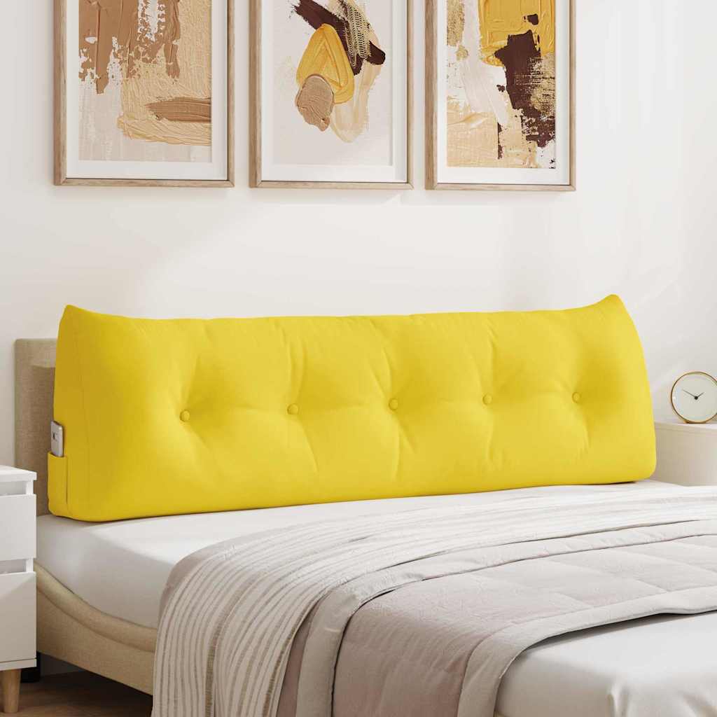 Rygpude Lys Gul 160 x 24 x 50 cm Stof