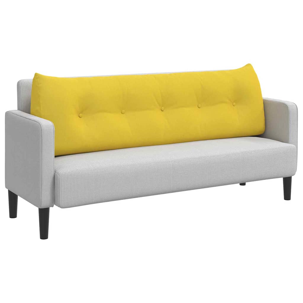 Rygpude Lys Gul 160 x 24 x 50 cm Stof