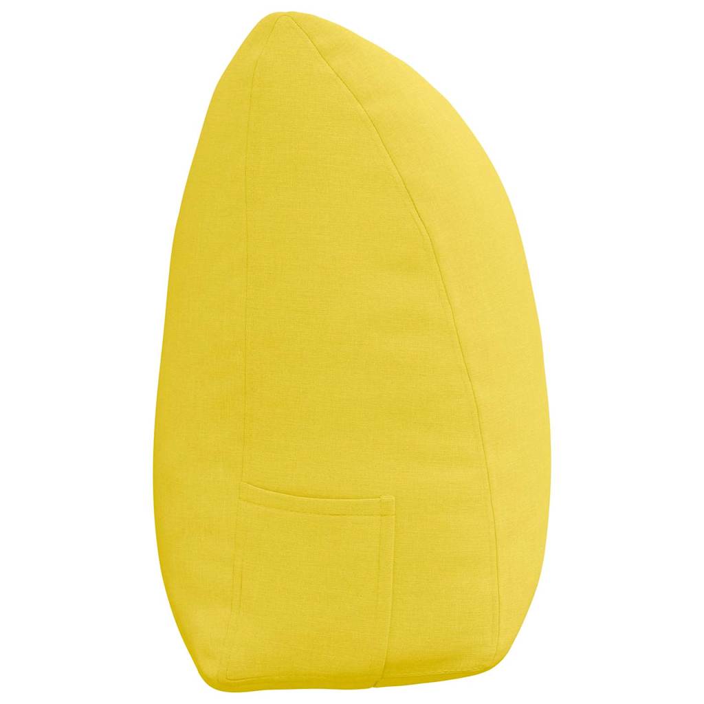 Rygpude Lys Gul 160 x 24 x 50 cm Stof