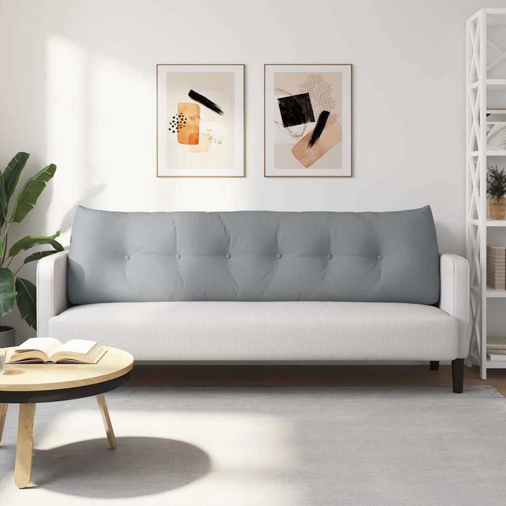 Rygpude Lysegrå 180 x 24 x 50 cm Stof