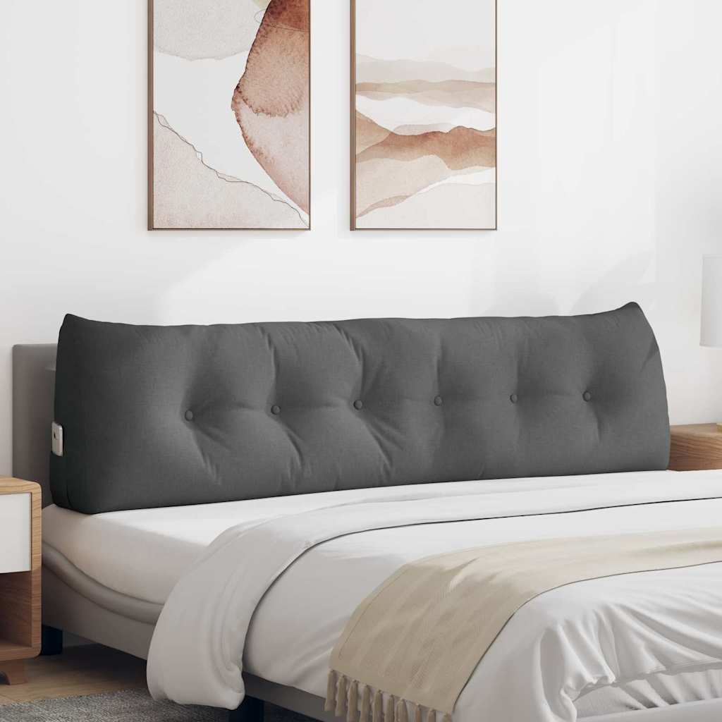 Rygpude Mørkegrå 180 x 24 x 50 cm Stof
