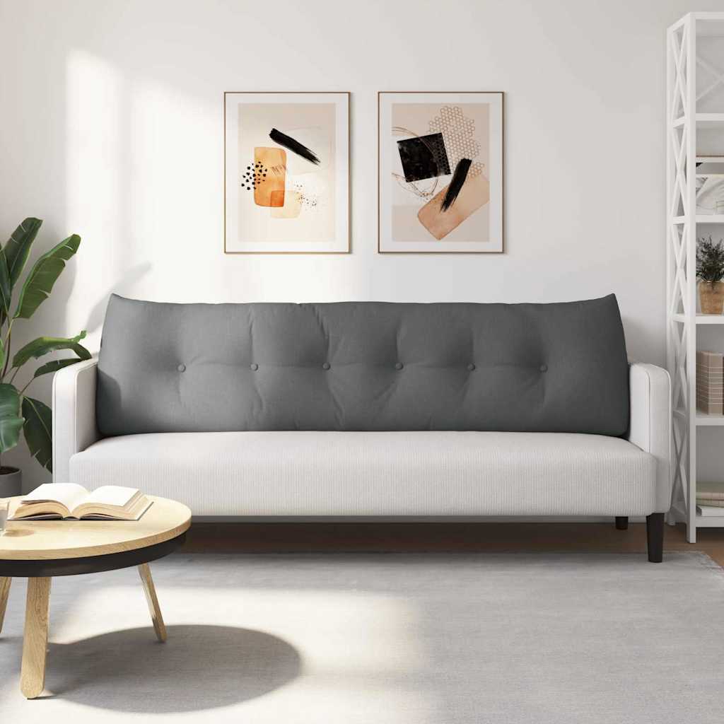 Rygpude Mørkegrå 180 x 24 x 50 cm Stof