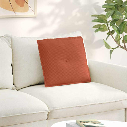 Rygpude Rød orange 50 x 45 cm Velourstof
