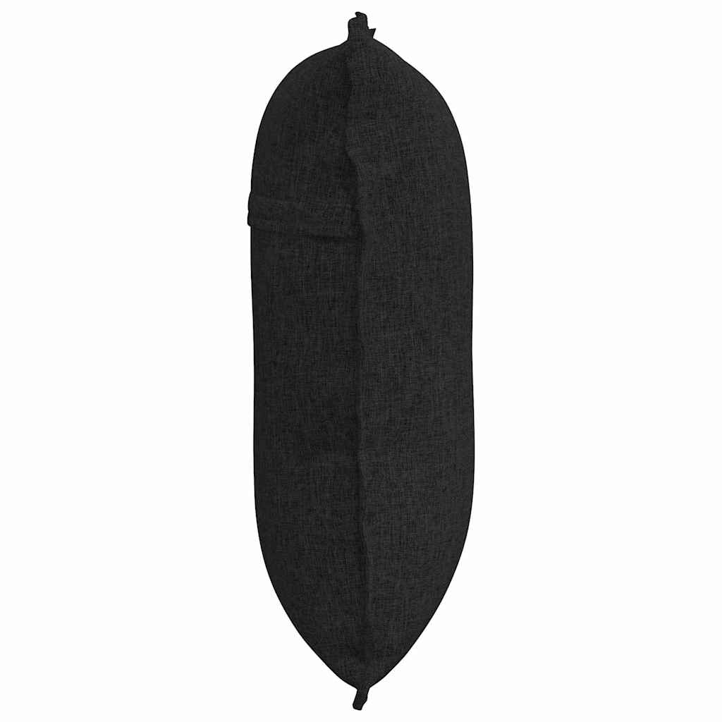 Rygpude Sort 60 x 19 x 50 cm Stof