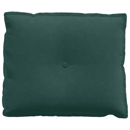 Rygpude Mørkegrøn 60 x 50 cm Velourstof