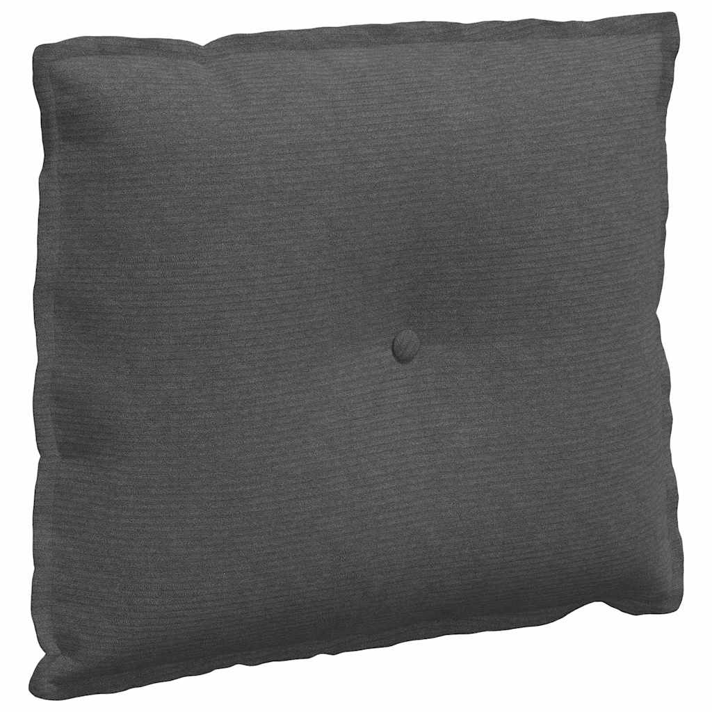 Rygpude Mørkegrå 60 x 50 cm Velourstof