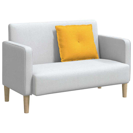 Rygpude Lys Gul 60 x 50 cm Velourstof