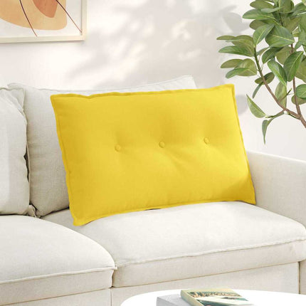 Rygpude Lys Gul 80 x 19 x 50 cm Stof