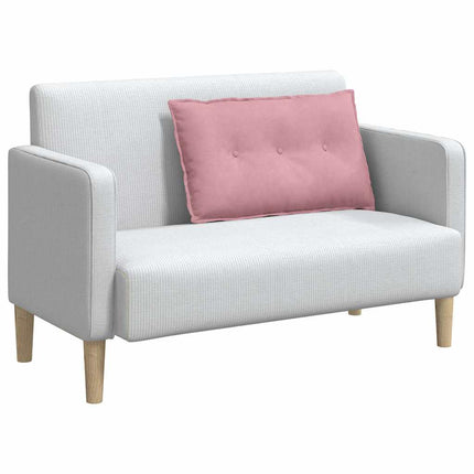 Rygpude Lyserød 80 x 50 cm Velourstof