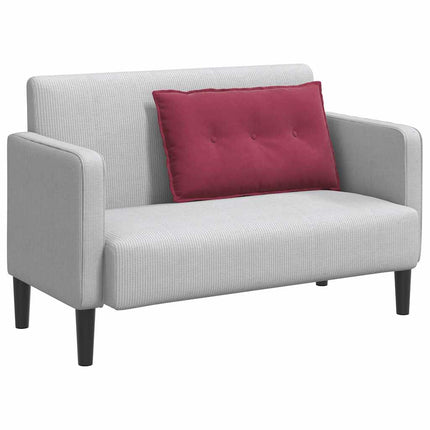 Rygpude Vinrød 80 x 50 cm Velourstof
