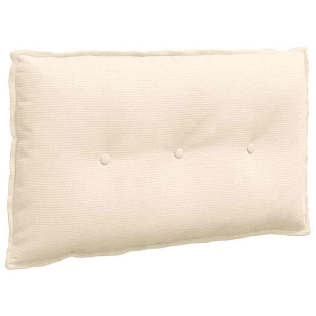 Rygpude Creme 80 x 50 cm Velourstof